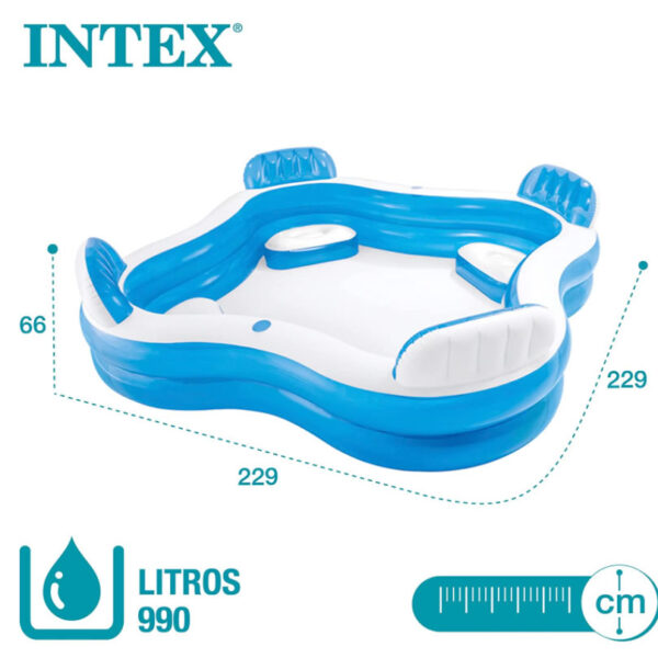 Intex Swim Center Family Lounge Inflatable Pool 2.3*2.3*0.6M