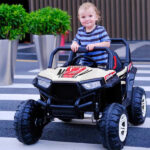 Electric Off-Road ATV Four-wheel Rechargeable Car for kids White