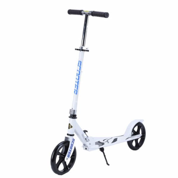 Kids scooter 2 PU wheels foldable disassembly easy to carry white